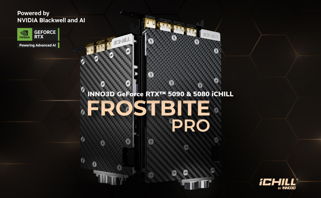 GeForce RTX 5090 et 5080 Frostbite Pro : INNO3D dévoile ses monstres watercoolés en 1 slot 6 INNO3D 5080&5090 FB PRO press