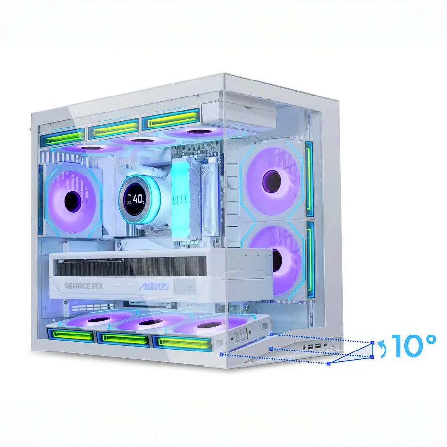 Lian Li dévoile le nouveau boîtier compact ATX O11D MINI V2 5 Lian Li O11D MINI V2 inclinaison