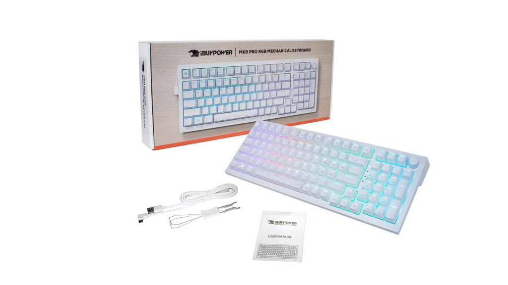 iBUYPOWER lance le clavier sans fil MK9 Pro RGB 5 MK9 Pro RGB blanc boite