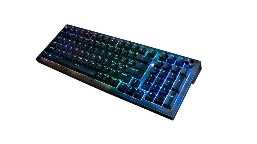 iBUYPOWER lance le clavier sans fil MK9 Pro RGB 4 MK9 Pro RGB noir trois quarts