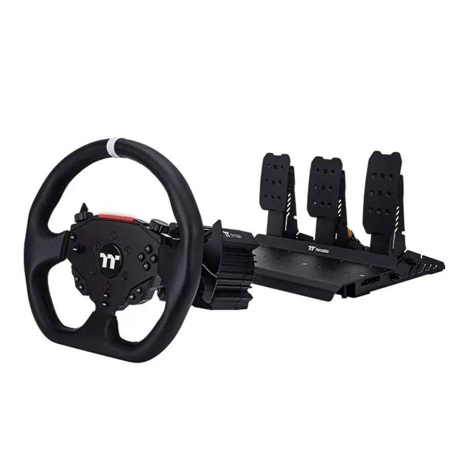 Faites brûler le bitume avec l’ensemble volant et pédales de course Thermaltake G6 2 Thermaltake G6 1