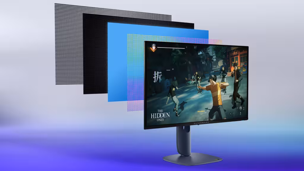 Alienware dévoile deux écrans gaming survitaminés : QD-OLED 280 Hz et IPS 320 Hz 3 alienware aw2725d pdp module display layers