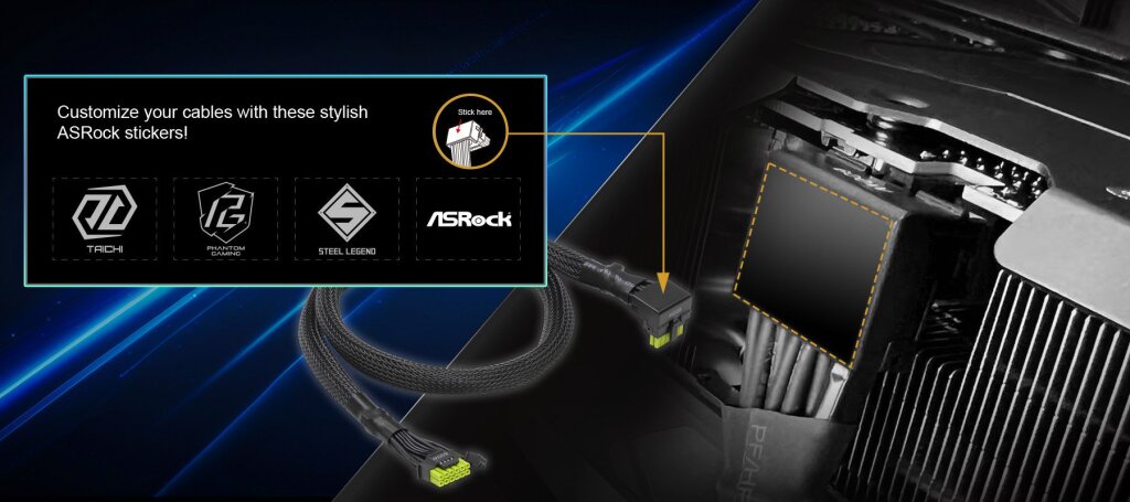 ASRock sécurise ses câbles 12V-2×6 avec capteur thermique intégré 3 12V2x6600WLType DurableStylish