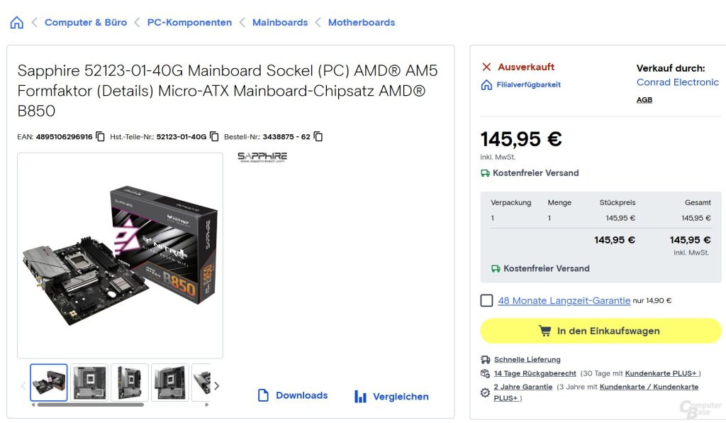 Sapphire présente sa carte mère NITRO+ B850M Wifi pour Ryzen 9000 8 2 1080.8d6524a4