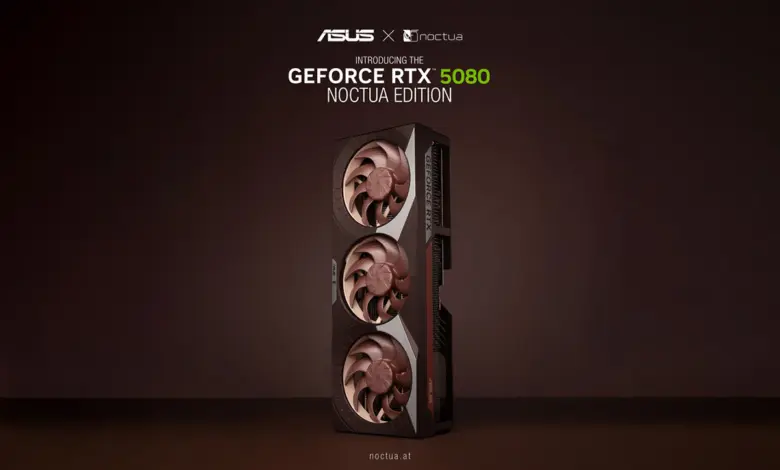 ASUS GeForce RTX 5080 Noctua Edition : la carte graphique gaming la plus silencieuse 1 ASUS GeForce RTX 5080 Noctua Edition Heroimg