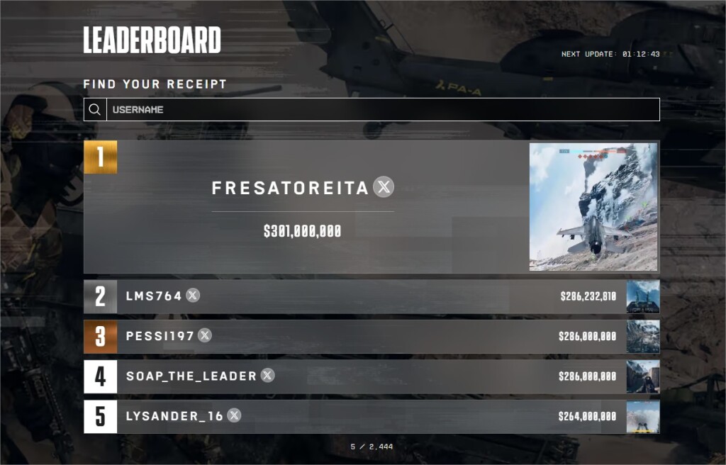 Le deuxième week-end de la bêta ouverte de Battlefield 6 vient de débuter : du 14 août jusqu'au 17 août 7 Battlefield 6 Destruction Receipts stats