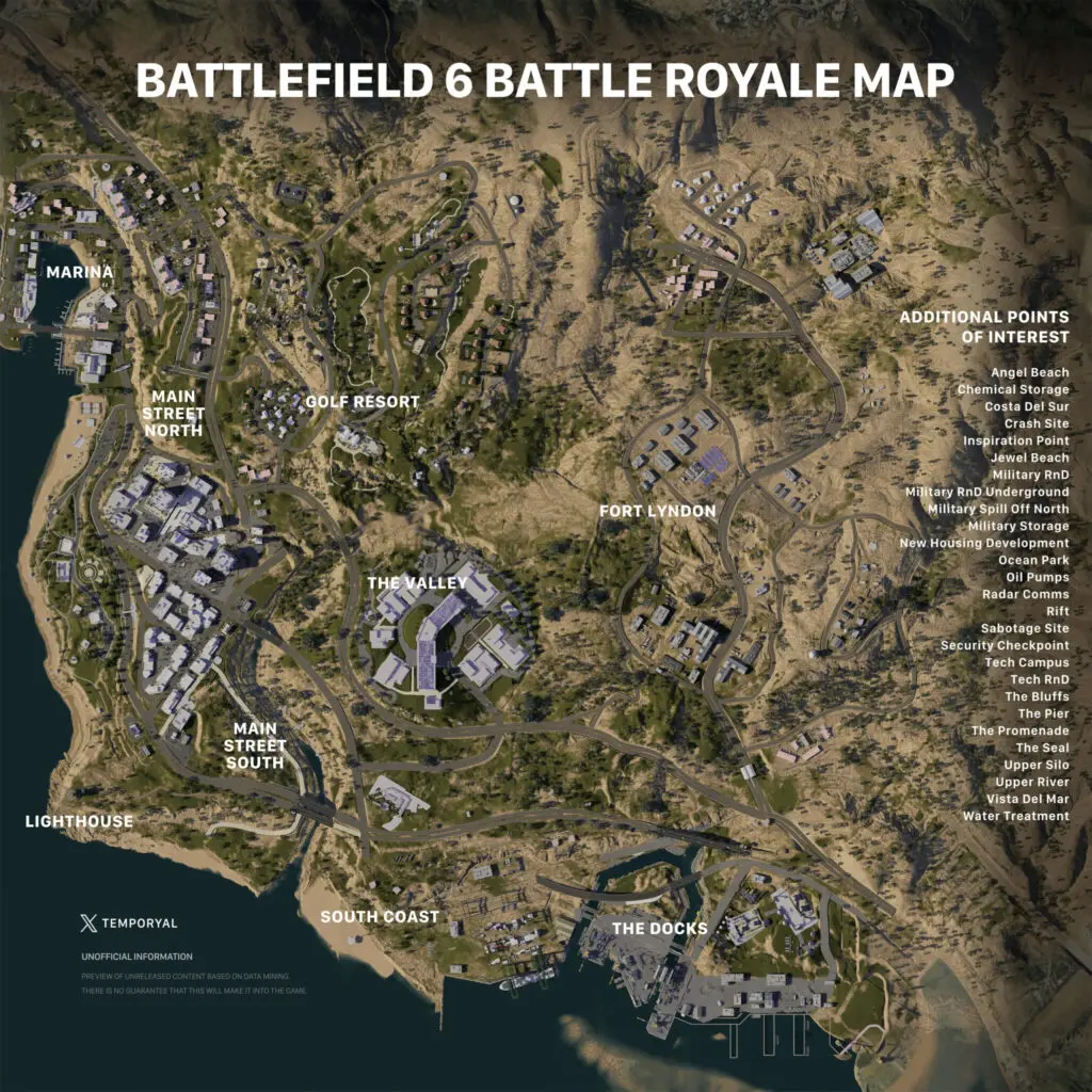 Battlefield 6 : un mode Battle Royale gratuit officialisé par EA 2 Battlefield 6 mode Battle Royale map