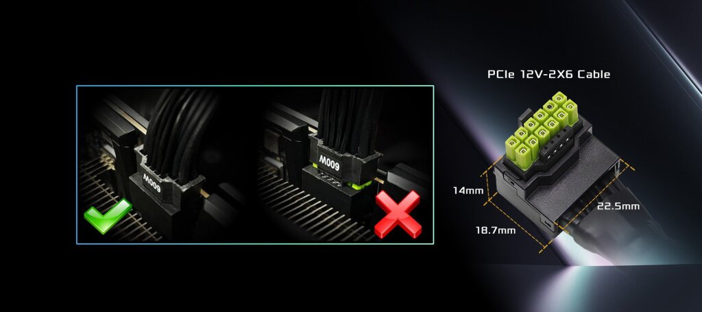 ASRock sécurise ses câbles 12V-2×6 avec capteur thermique intégré 2 DualColorDesign 12V 2x6 600W L Type Cable