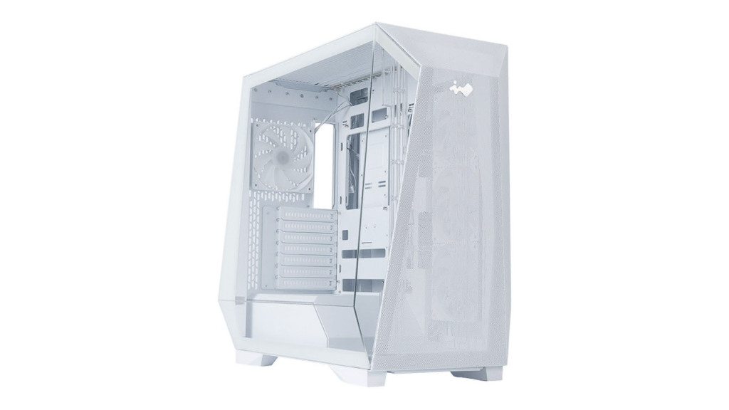 InWin lance PRISM « Sky Mirror White », un boîtier moyen-tour au design élégant en verre 2 InWin Prism trois quarts