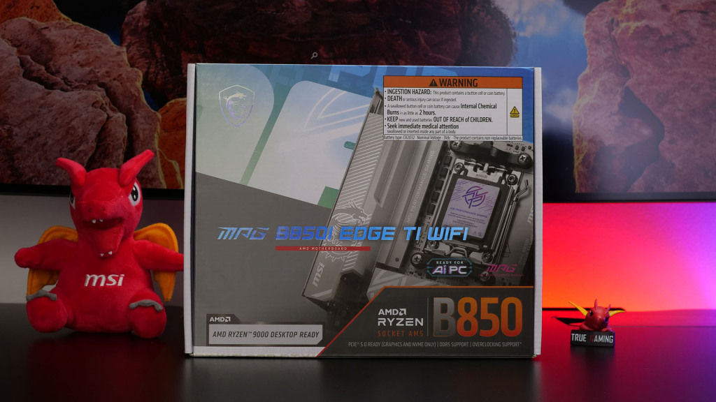 face avant de la boîte de la MPG B850I EDGE TI WIFI