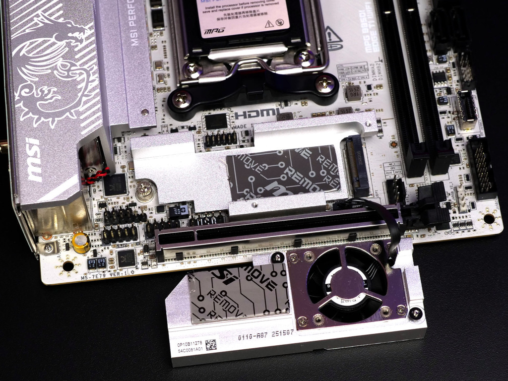 MPG B850I EDGE TI WIFI ssd pcie 5 active heatsink