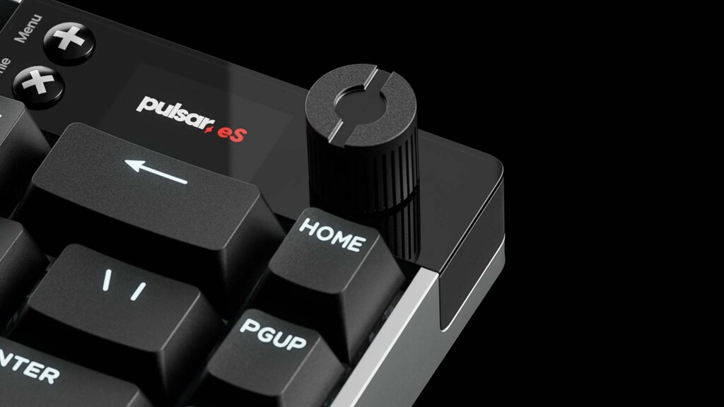 Pulsar Gaming lance le clavier gaming eS HE 70 avec écran embarqué et fonctionnalités avancées 2 Pulsar Gaming eS HE 70 molette