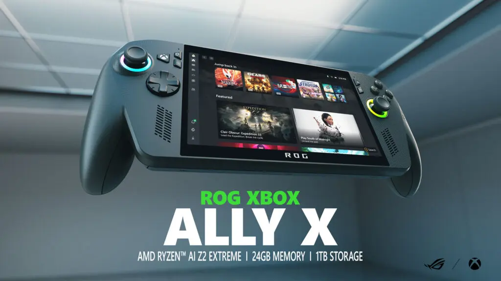ROG Xbox Ally X specs sheet