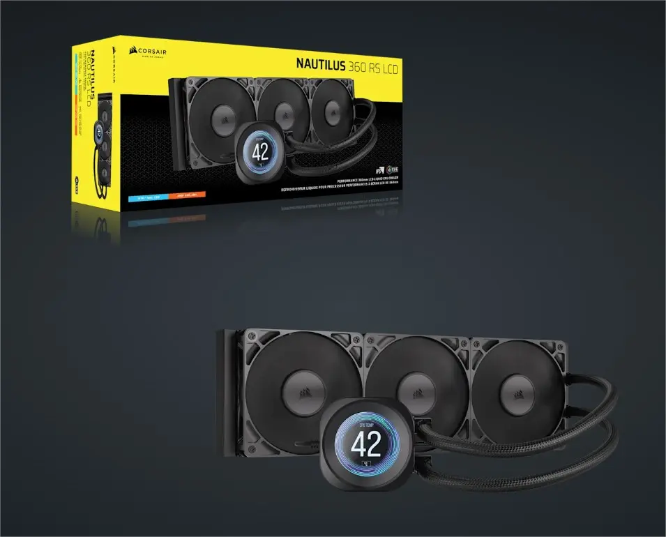 Corsair NAUTILUS RS LCD : l'AIO avec écran LCD enfin abordable 9 Refroidisseur liquide pour processeur NAUTILUS 360 RS LCD box