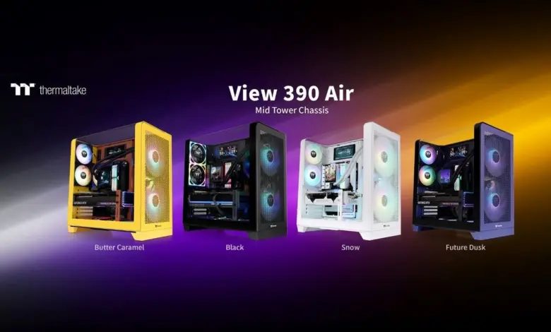 Thermaltake View 390 Air : nouveau boîtier panoramique et airflow optimisé 1 Thermaltake View 390 Air Panoramic Twist heroimg