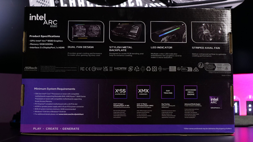 asrock arc b580 challenger oc box 02