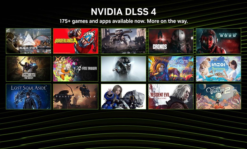 GeForce à la Gamescom 2025 : des annonces toutes plus brûlantes les unes que les autres 2 gamescom 2025 NVIDIA DLSS 4 Plus de 175 jeux supportes et apps