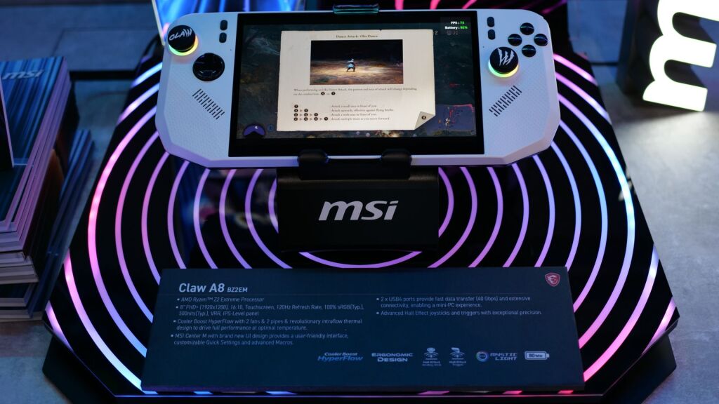 Duel MSI : la Claw A8 BZ2EM (AMD) prend le dessus sur la Claw 8 AI+ A2VM (Intel) 2 msi claw a8 bz2em Ryzen Z2 Extreme