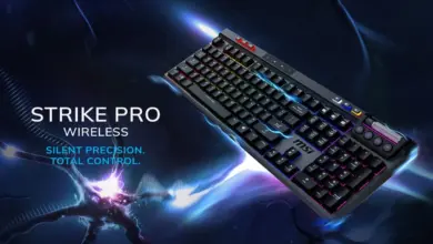 MSI présente le STRIKE PRO WIRELESS, un clavier gaming sans fil haut de gamme silencieux et performant 7 msi strike pro hero