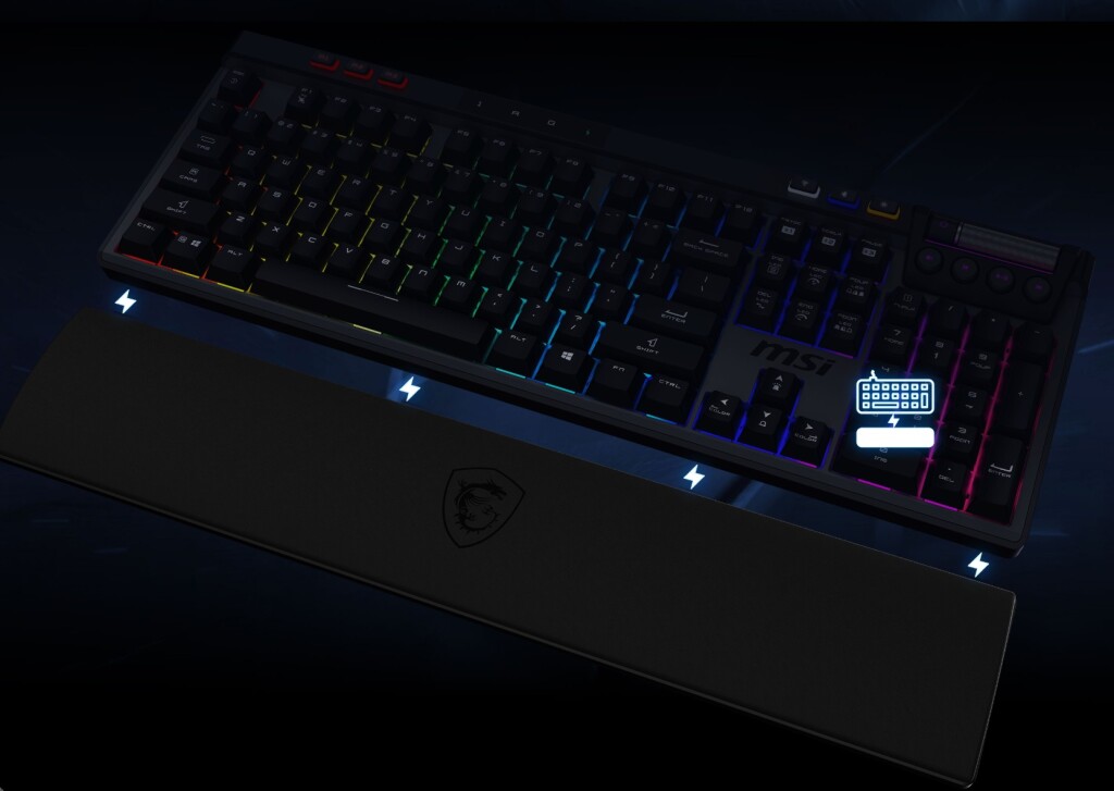 MSI présente le STRIKE PRO WIRELESS, un clavier gaming sans fil haut de gamme silencieux et performant 8 msi strike pro rest