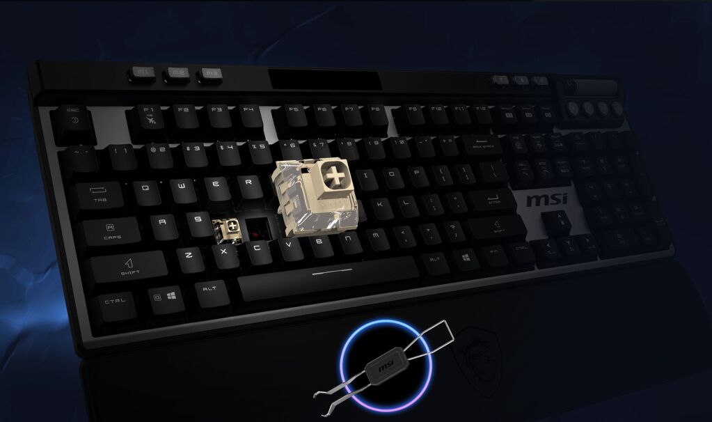 MSI présente le STRIKE PRO WIRELESS, un clavier gaming sans fil haut de gamme silencieux et performant 4 msi strike pro switch