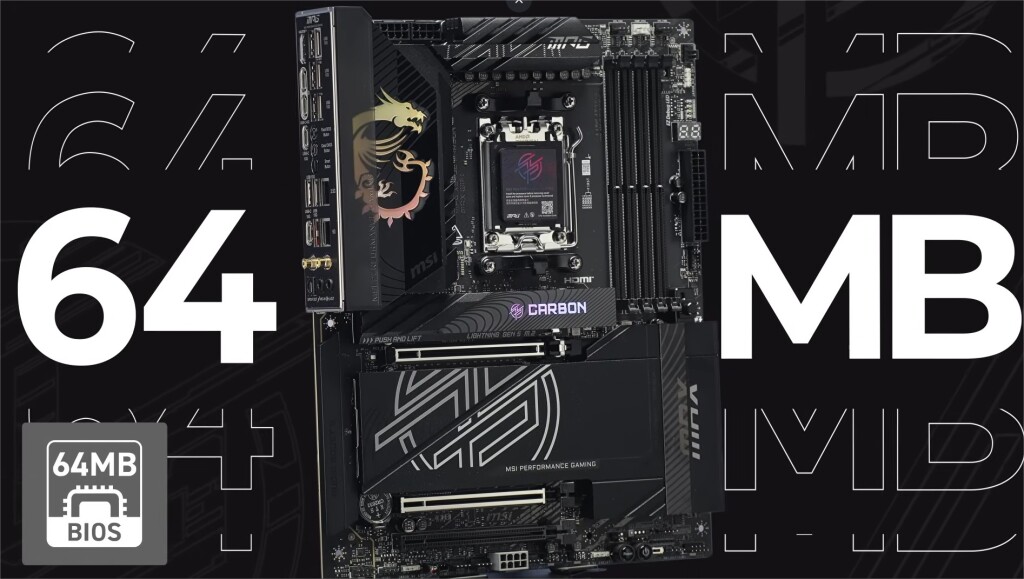msi x870e max bios 64 mo