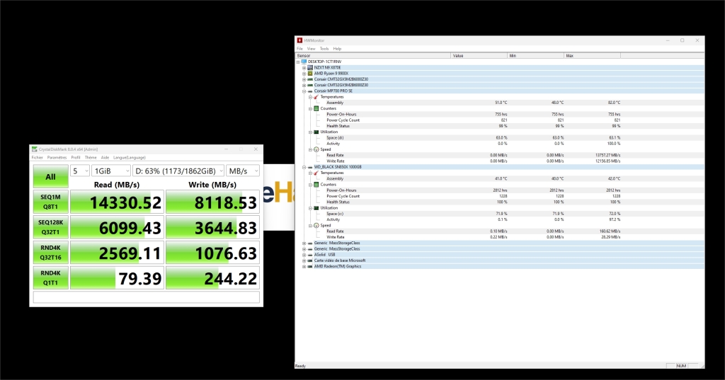 n9 x870e ssd pcie 5 testing