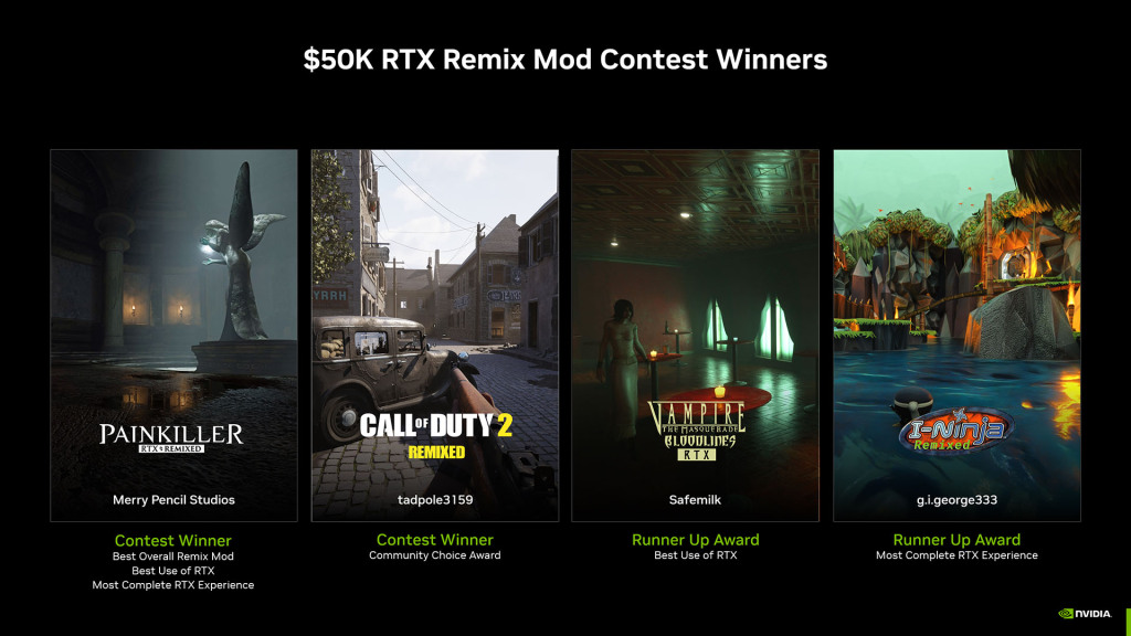 GeForce à la Gamescom 2025 : des annonces toutes plus brûlantes les unes que les autres 5 rtx remix mod contest winners