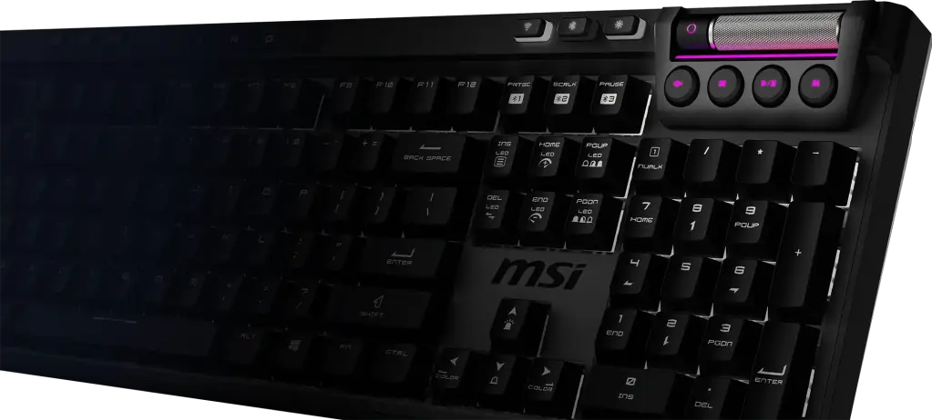 MSI présente le STRIKE PRO WIRELESS, un clavier gaming sans fil haut de gamme silencieux et performant 5 strike pro media controls