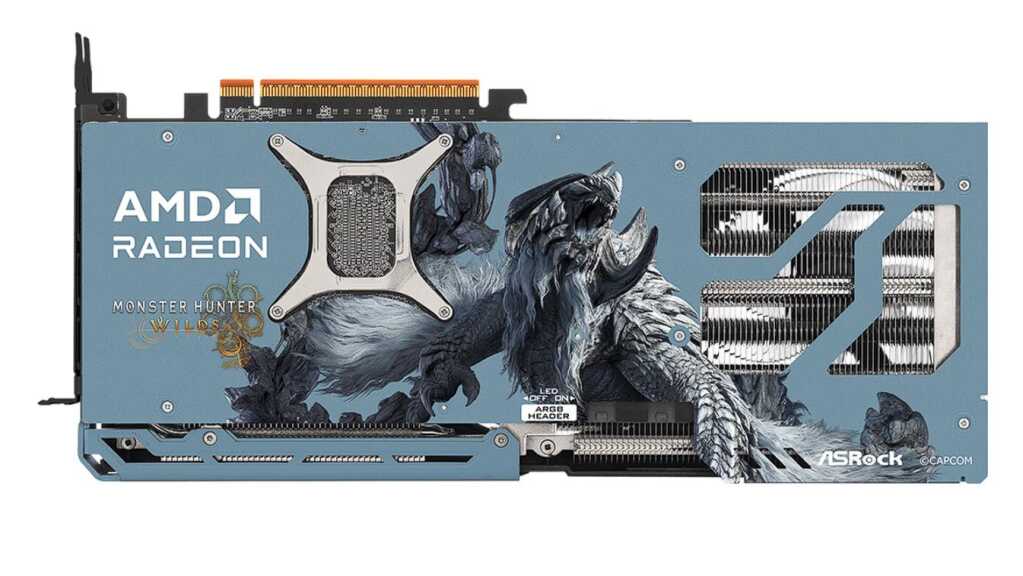 ASRock collabore avec Capcom pour lancer la carte graphique AMD Radeon RX 9070 XT MONSTER HUNTER WILDS EDITION 16GB 4 ASRock RX 9070 XT MONSTER HUNTER WILDS backplate