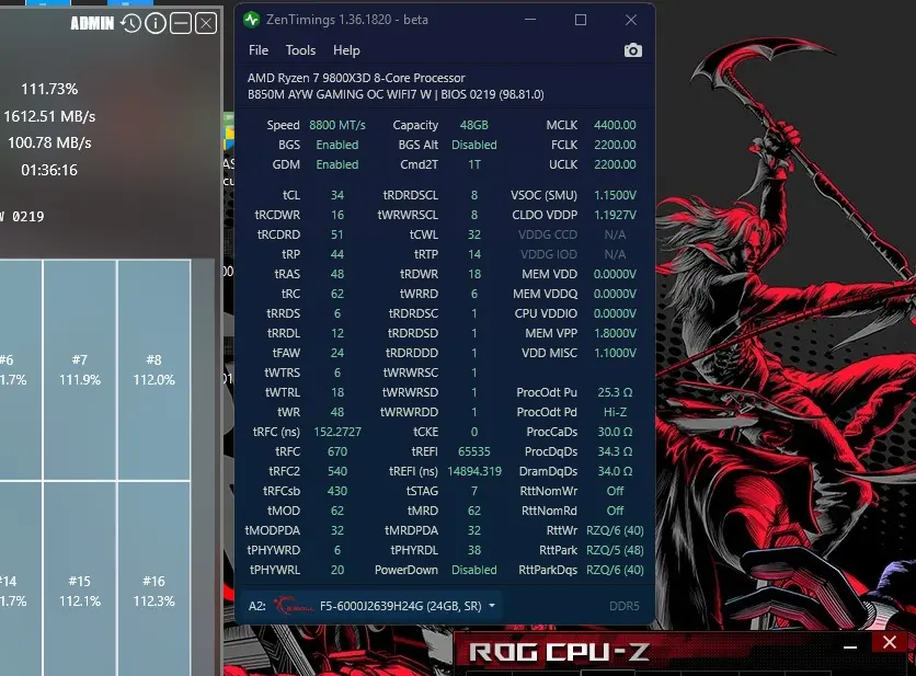 ASUS frappe fort avec la B850M AYW GAMING OC WIFI7 : une réponse directe à MSI et Gigabyte 5 ASUS B850M AYW Gaming OC WiFi 7 8800 MTs