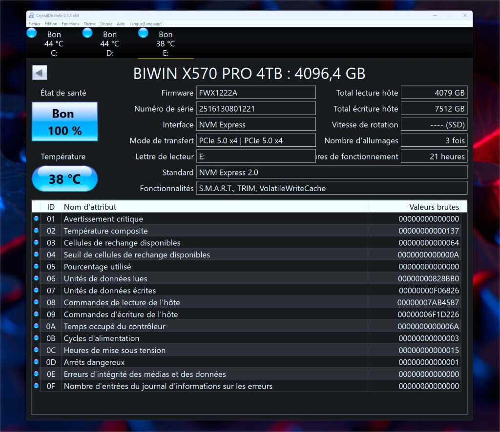 BIWIN X570 PRO 4TB cdi