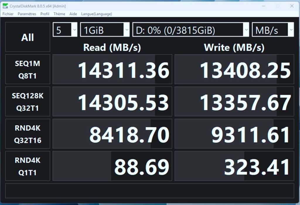 BIWIN X570 PRO 4TB crystaldiskmark