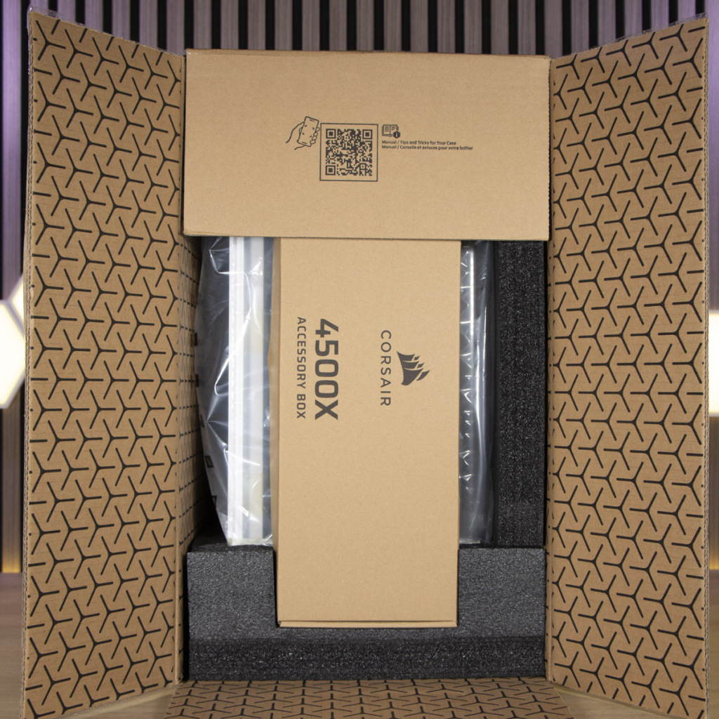 CORSAIR Frame 4500X déballage motifs QRCode