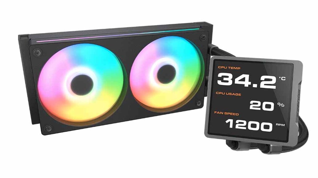 COUGAR dévoile les boîtiers CFV235, les AIO Poseidon Vistek Pro ARGB et les ventilateurs Unity 7 COUGAR Poseidon Vistek Pro ARGB noir