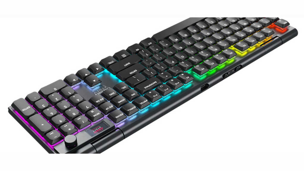 Clavier Mécanique Sans Fil CHERRY XTRFY MX 10.1 - Profil Bas, Switches MX LP 2.0 Red, AZERTY, écran LCD