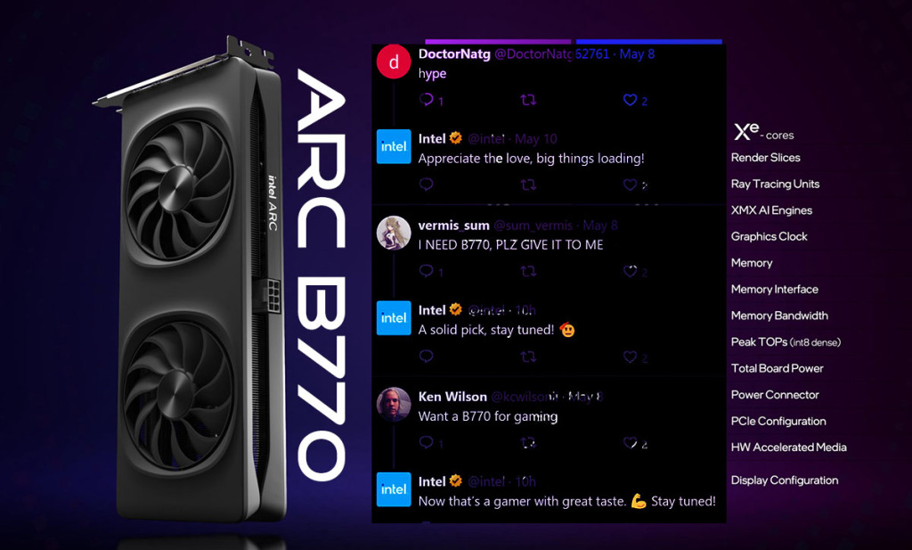 INTEL arc B770 HERO