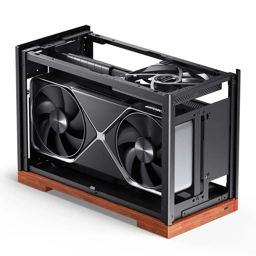 Jonsbo présente le boîtier ITX T9 : style bois & alu dans seulement 11,3 L 8 JONSBO T9 sans panneau