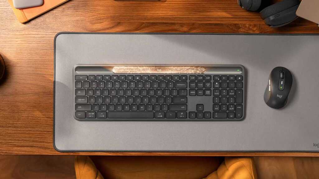 Logitech présente ses claviers Signature Slim Solar+ alimentés par la lumière 4 Logitech Signature Slim Solar+ bande lumière