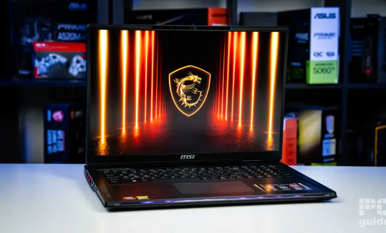 MSI Raider 18 HX A9WJG screen on Image by PC Guide