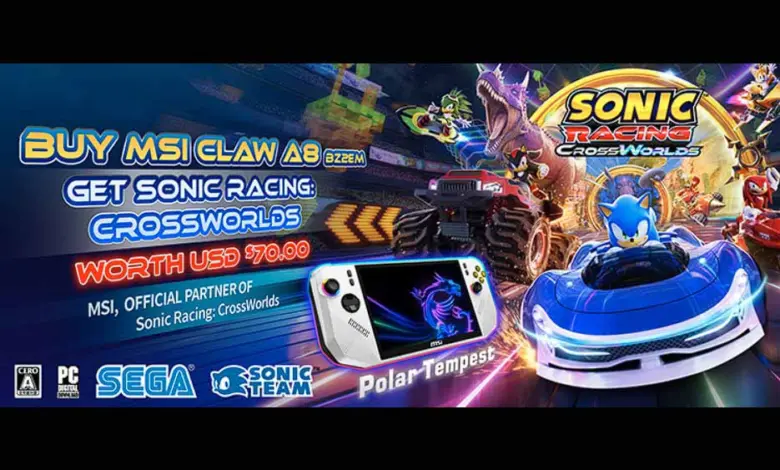 MSI SEGA Sonic Racing CrossWorlds Couv