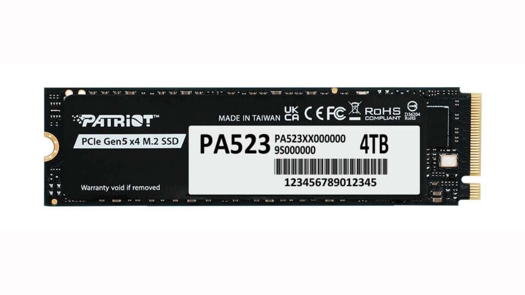 Patriot Memory élargit sa gamme de disques SSD PCIe Gen5 avec le lancement du Viper PV563 et du Patriot PA523 6 Patriot SSD PCIe Gen5 PA523