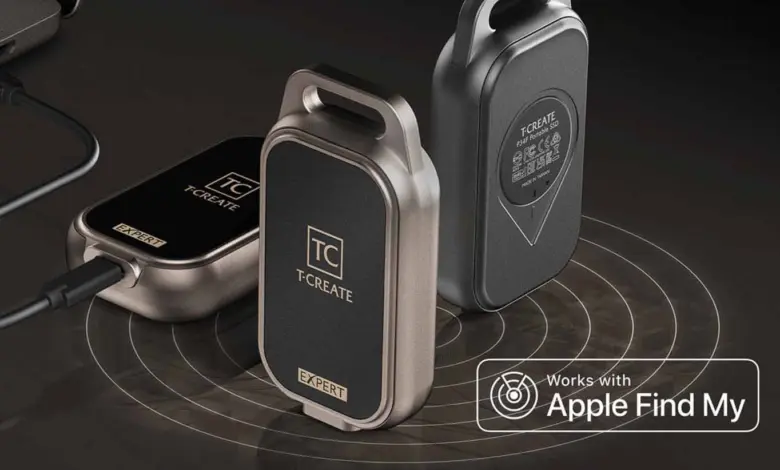 TEAMGROUP lance le T-CREATE EXPERT P34F Find My SSD Externe Portable avec un suivi de localisation breveté innovant et des alertes sonores 1 SSD Externe TeamGroup P34F Couv