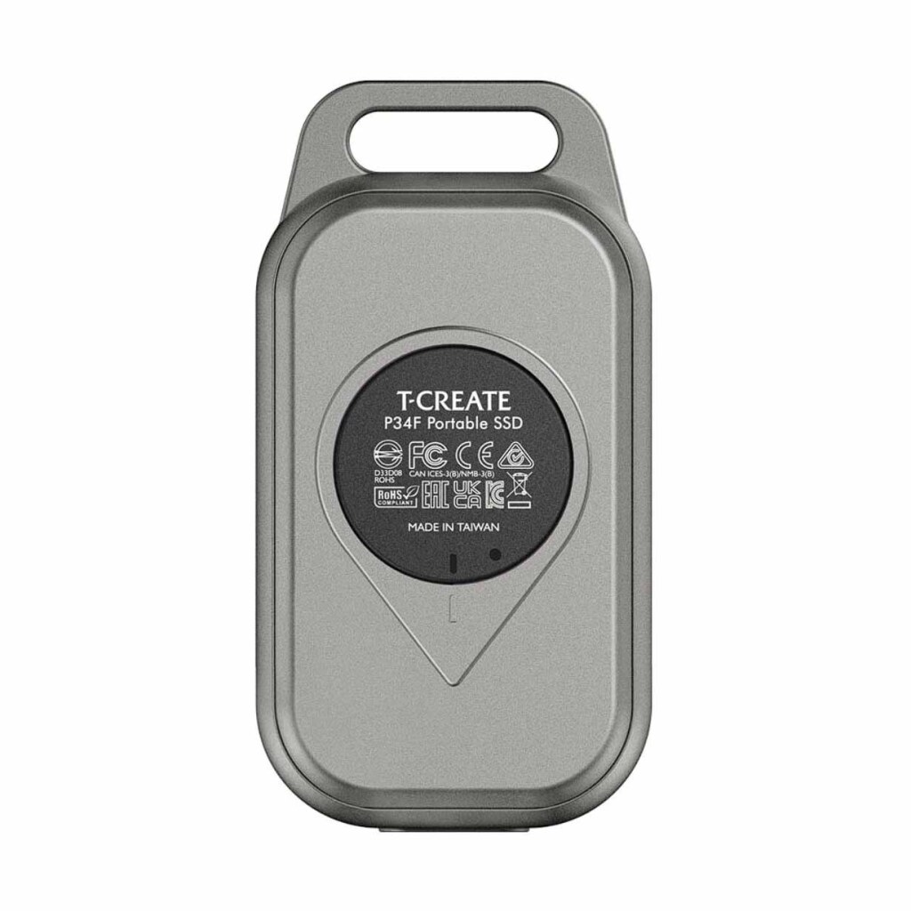 TEAMGROUP lance le T-CREATE EXPERT P34F Find My SSD Externe Portable avec un suivi de localisation breveté innovant et des alertes sonores 4 SSD Externe TeamGroup P34F back