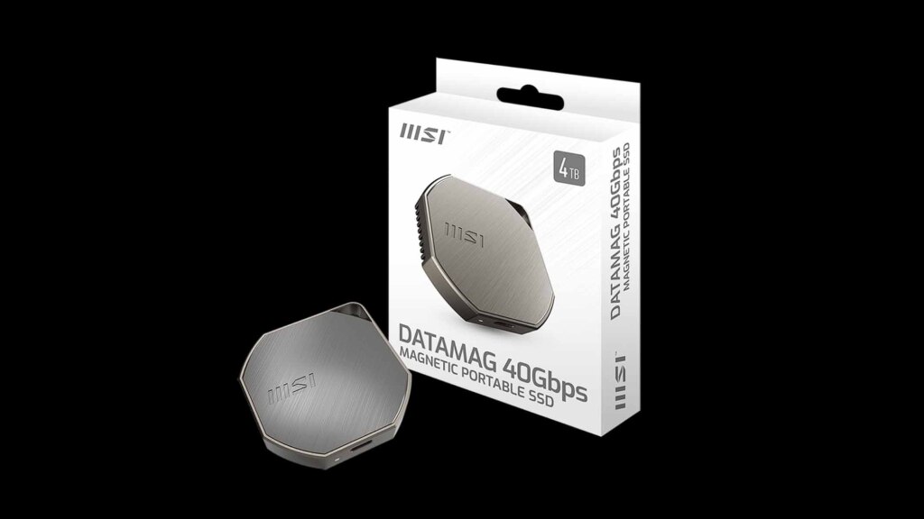 MSI lance le SSD portable magnétique DATAMAG 40Gbps 4 SSD portable MSI DATAMAG 40Gbps boite
