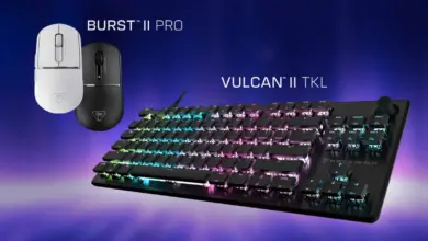 TURTLE BEACH élargit son catalogue de périphériques de jeu PC avec le clavier TKL Vulcan II et la souris BURST II Pro 15 Turtle beach Vulcan II TKL Souris Burst II Pro Couv