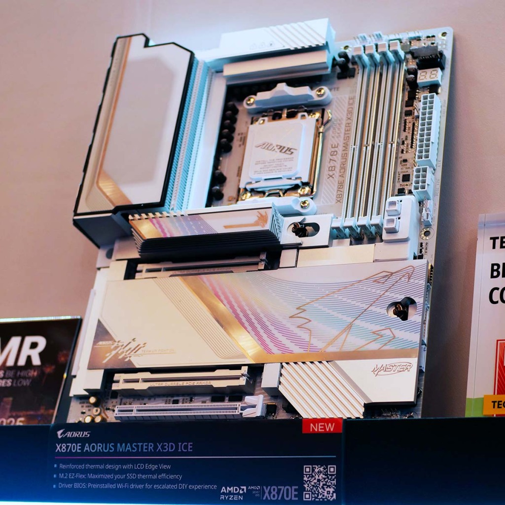 Ryzen 9950X3D & GIGABYTE X870E X3D Ice : test Turbo Mode 2.0 2 X870E AORUS MASTER X3D ICE 04 computex 2025