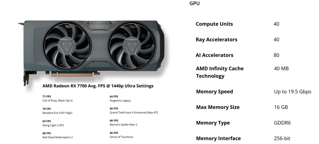 AMD Adrenalin Edition 25.9.2 : pilote officiel pour la RX 7700 et Dying Light 2 amd radeon rx7700 specs