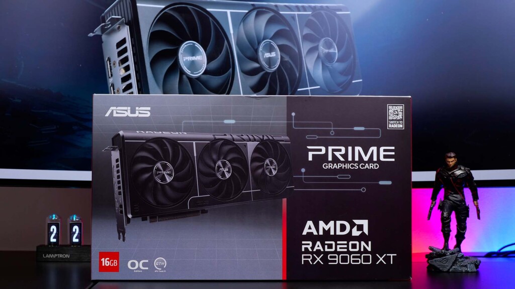 asus prime rx 9060 xt o16g box recto
