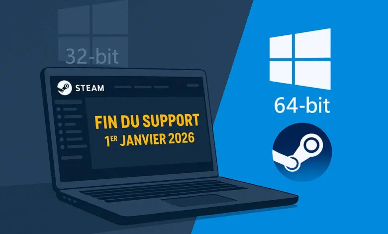 fin de support steam windows 32 bit